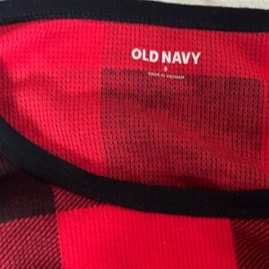 Old Navy Red and Black Textured Knit pajamas